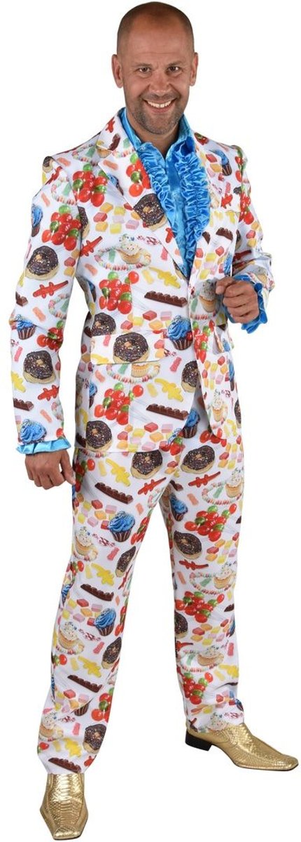 Eten & Drinken Kostuum | Slecht Gebit Blije Tandarts Snoep | Man | Small | Carnaval kostuum | Verkleedkleding